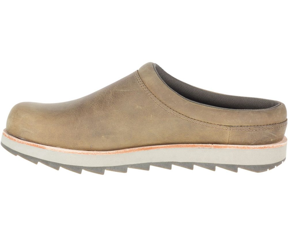 Merrell Slip Ons Męskie Brązowe - Juno Clog Skórzane - 057382-VGF